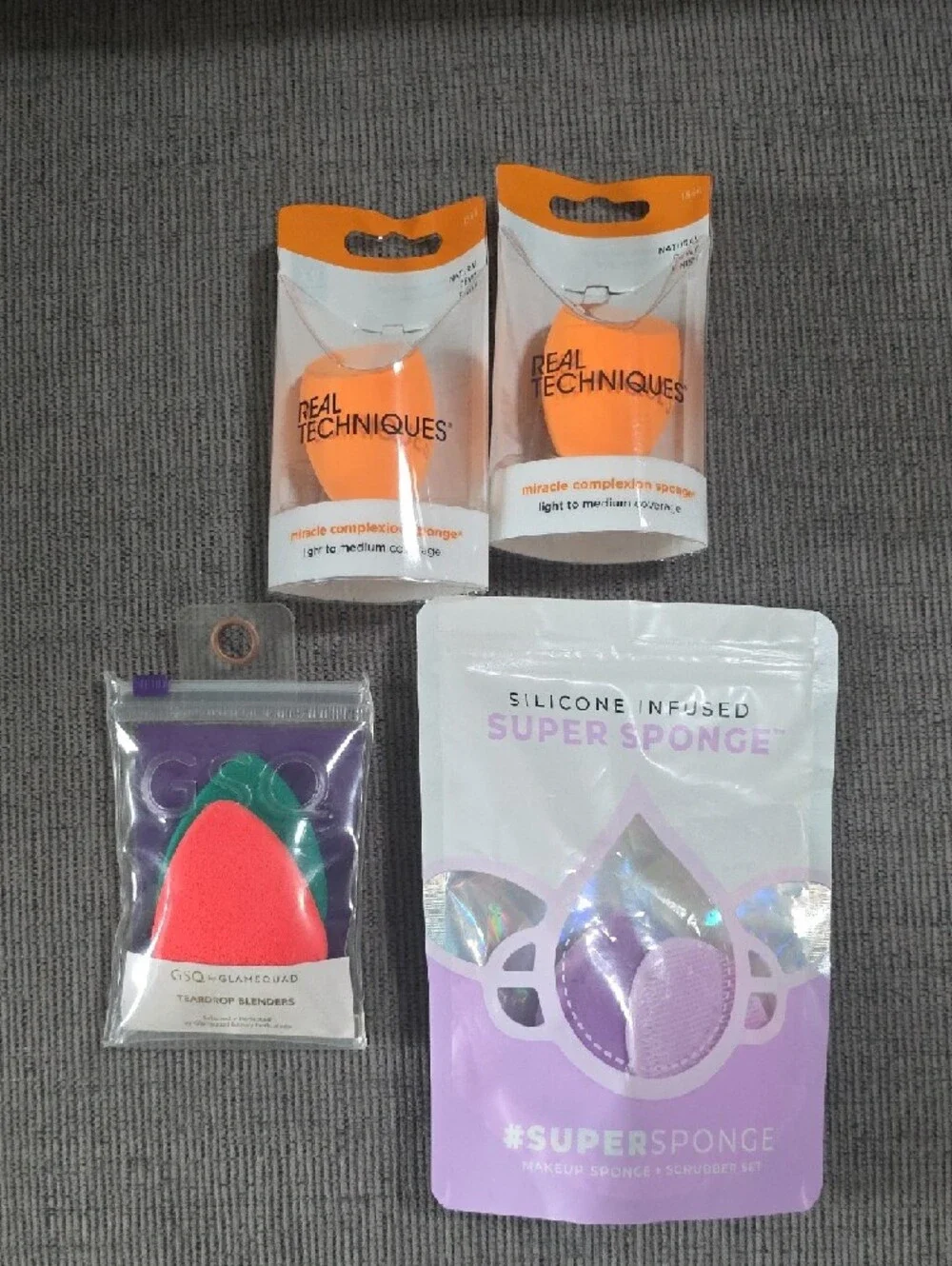 Makeup Beauty Sponge‎ Collection In A Variety Of Colors, Shapes, & Brands, New.